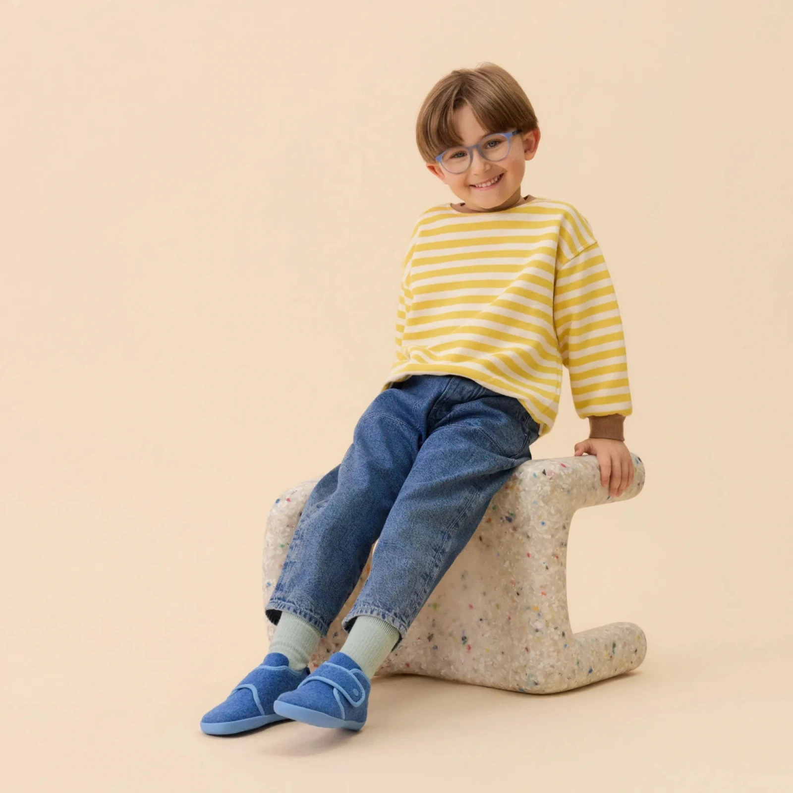 Домашняя обувь Affenzahn Pury Слон — синий, фото 2