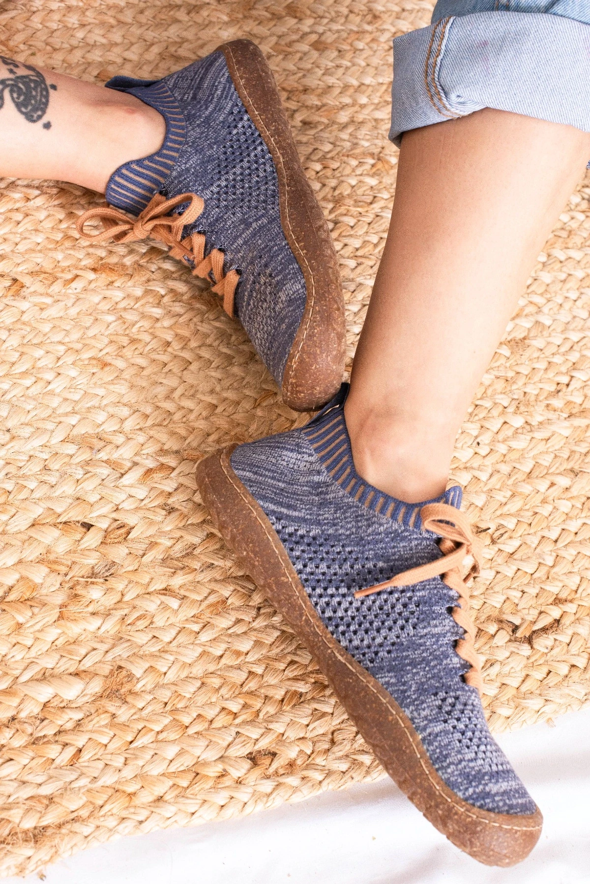 Босоногие кроссовки Sambas the bambas Essence Maris — синий меланж, фото 2